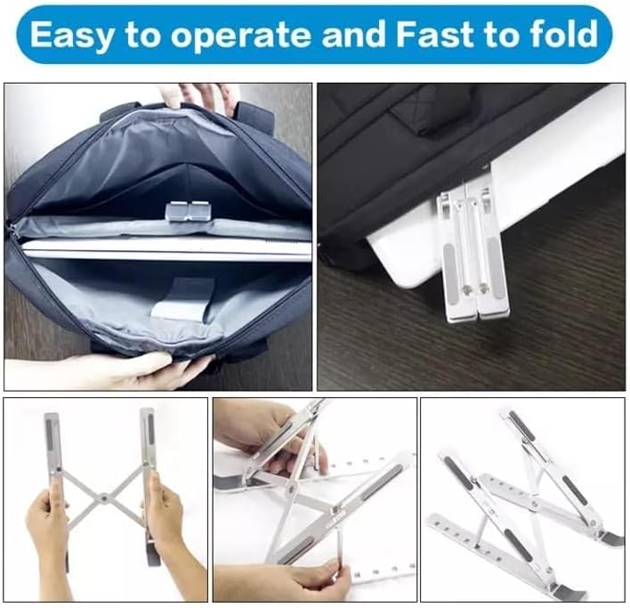 Adjustable Laptop Stand, Portable Aluminium Laptop Riser Laptop