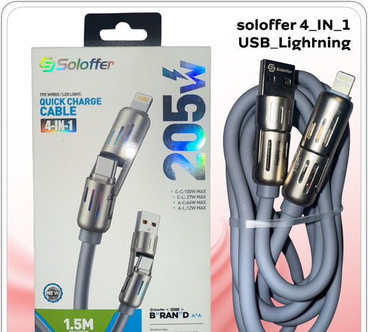 Universal 240W Fast Charging Cable- 4 IN 1